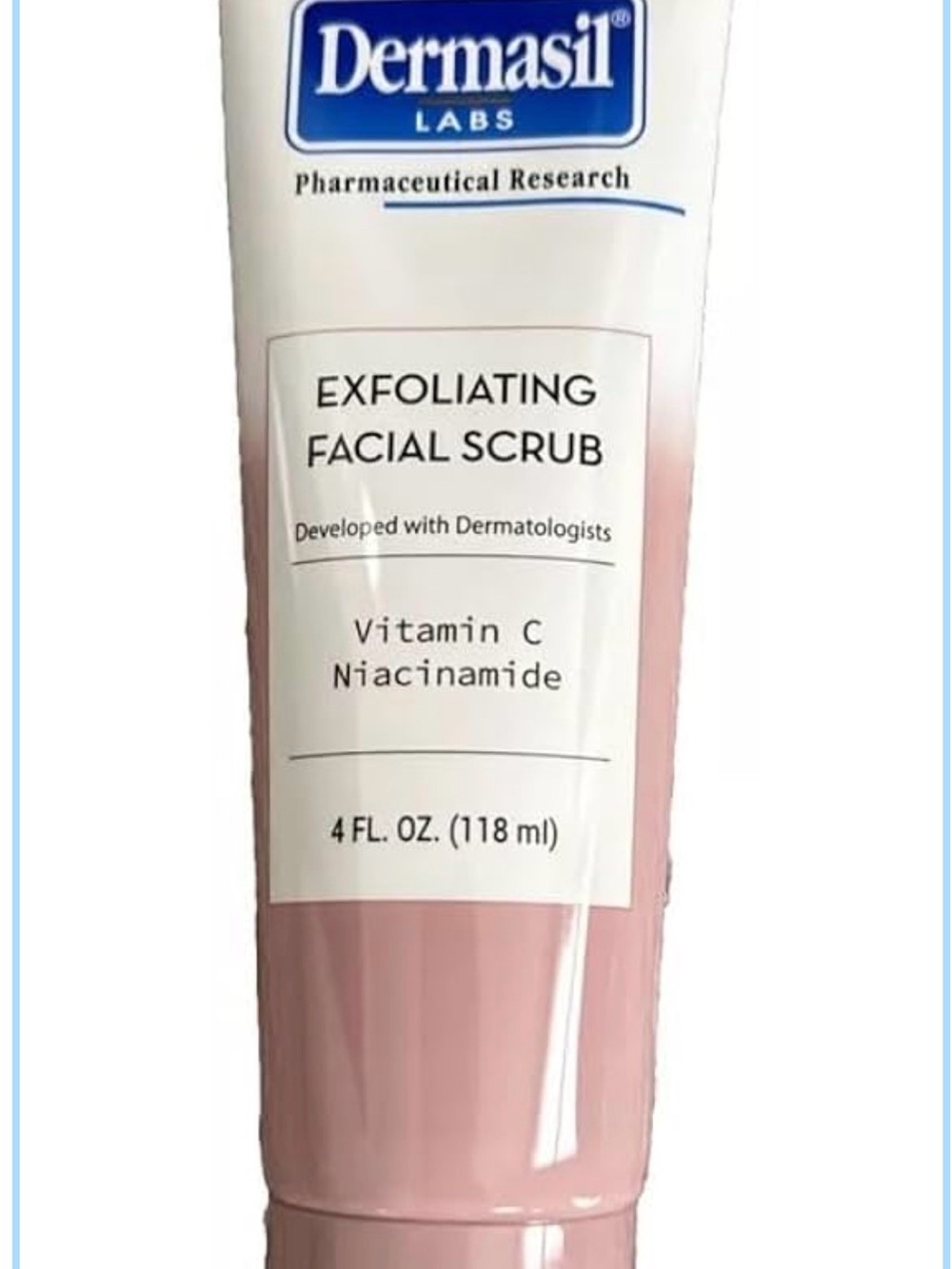 Dermasil Exfoliating Facial Scrub - Pink & White Tube